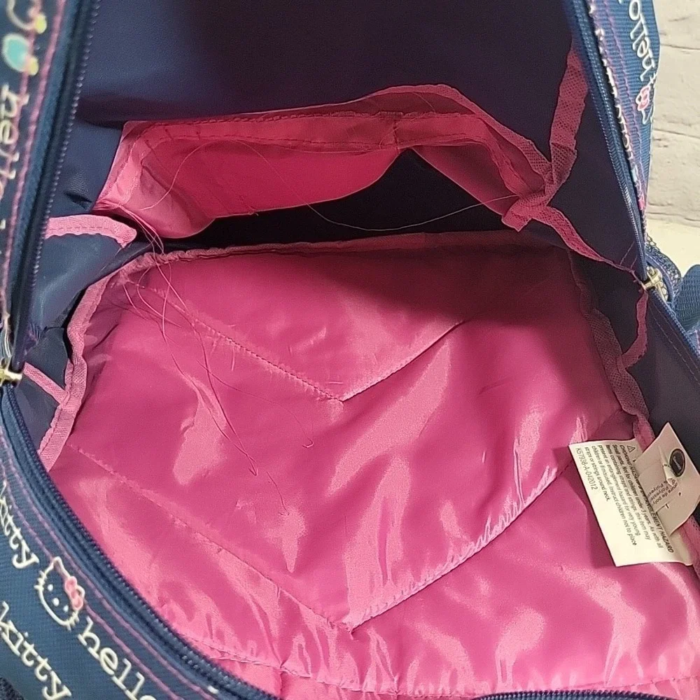 Sanrio Hello Kitty Full-Size Backpack All-Over Brand Print School‎ Book Bag
